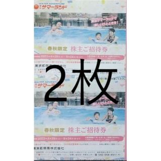 東京サマーランド　株主ご招待券　１Dayパス　春秋限定　2枚(遊園地/テーマパーク)