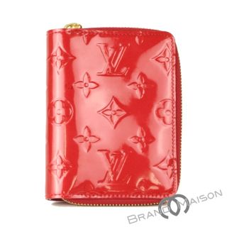 ルイヴィトン(LOUIS VUITTON)のABランク ルイ・ヴィトン アジェンダ・ウォレット ミニ手帳カバー R21027 ポムダムール 二つ折り財布 手帳カバー レッド レディース LOUIS VUITTON red 【中古】(財布)