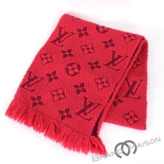 ルイヴィトン(LOUIS VUITTON)のAランク ルイ・ヴィトン エシャルプ・ロゴマニア M78769 マフラー フューシャ ストール レディース LOUIS VUITTON(バンダナ/スカーフ)