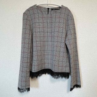 ザラ(ZARA)のZARA 上品レース　カットソー(カットソー(長袖/七分))