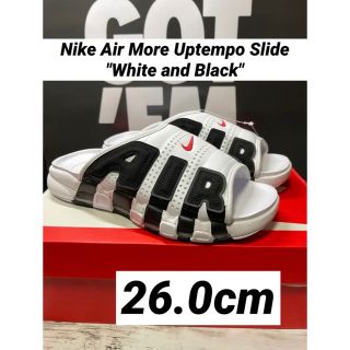 ナイキ(NIKE)のNIKE エア モア アップテンポ スライド ホワイト 26.0(スニーカー)