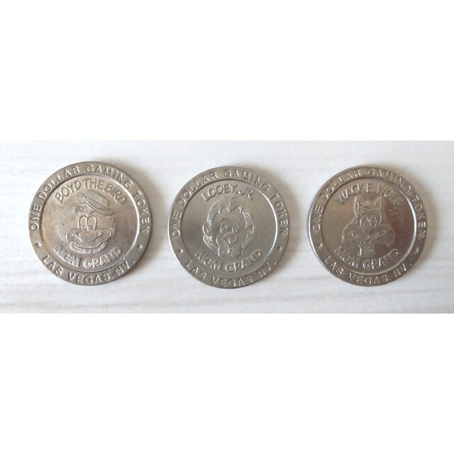 ラスベガス カジノ コイン 3枚セット エンタメ/ホビーの美術品/アンティーク(その他)の商品写真