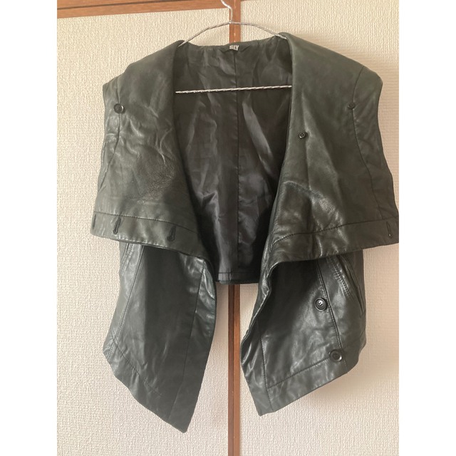 SLY(スライ)の古着　SLY 革ジャケット　黒M レディースのジャケット/アウター(その他)の商品写真