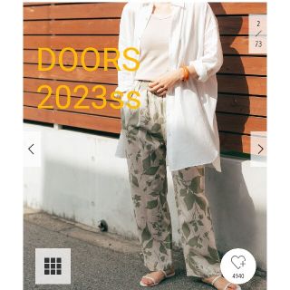 アーバンリサーチドアーズ(URBAN RESEARCH DOORS)のDOORS リネンレーヨンフラワーパンツ(カジュアルパンツ)