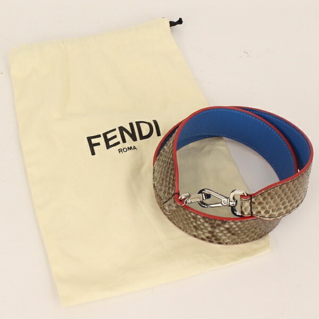 FENDI(フェンディ)の新品同様 フェンディ ショルダーストラップ パイソン ブルー 90cm FENDI レディース blue 【中古】 レディースのバッグ(その他)の商品写真