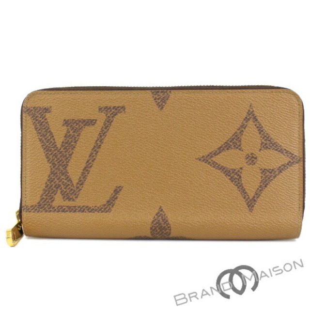 Aランク ルイ・ヴィトン ジッピーウォレット ジャイアント M69353 財布 レディース ブラウン LOUIS VUITTON ラウンドファスナー長財布