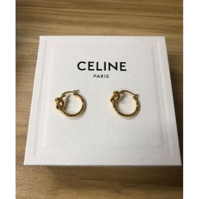 CELINE　ノットスモールフープピアス