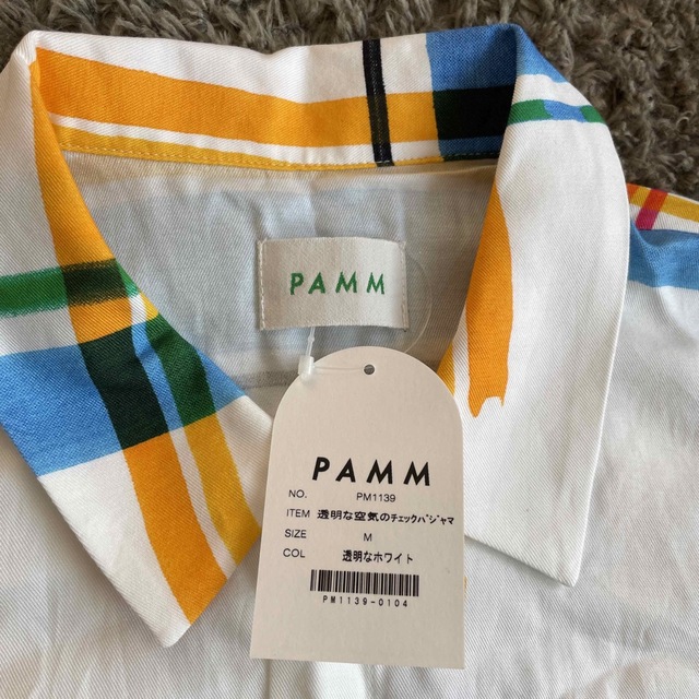 極美品 超希少品 PAMM パム 透明の空気のチェックパジャマ サイズM
