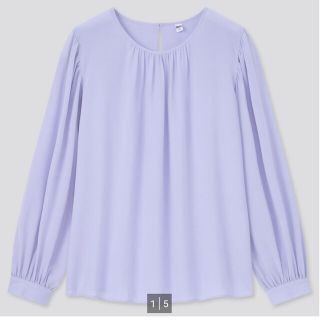 ユニクロ(UNIQLO)のUNIQLO◆レーヨンジョーゼットボリュームブラウス(シャツ/ブラウス(長袖/七分))