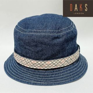 ダックス(DAKS)の【美品】英国王室御用達DAKSダックス KIDS用ハウスチェック×デニムハット(帽子)