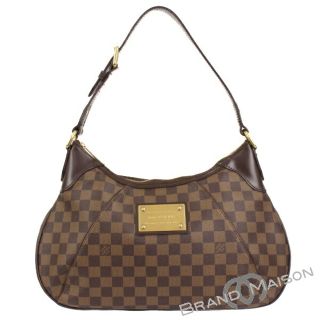 ルイヴィトン(LOUIS VUITTON)のAランク ルイ・ヴィトン テムズPM N48181 ダミエ エベヌ ショルダーバッグ ブラウン レディース brown(メッセンジャーバッグ)