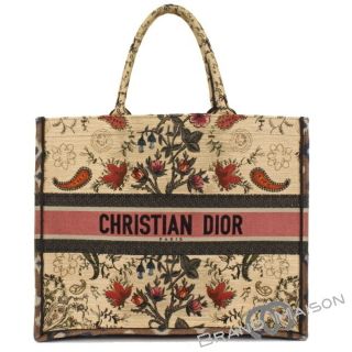 ディオール(Dior)のAランク ディオール ブックトートラージ エンブロイダリー M1286ZRFX 188 レディース Christian Dior 【中古】(トートバッグ)