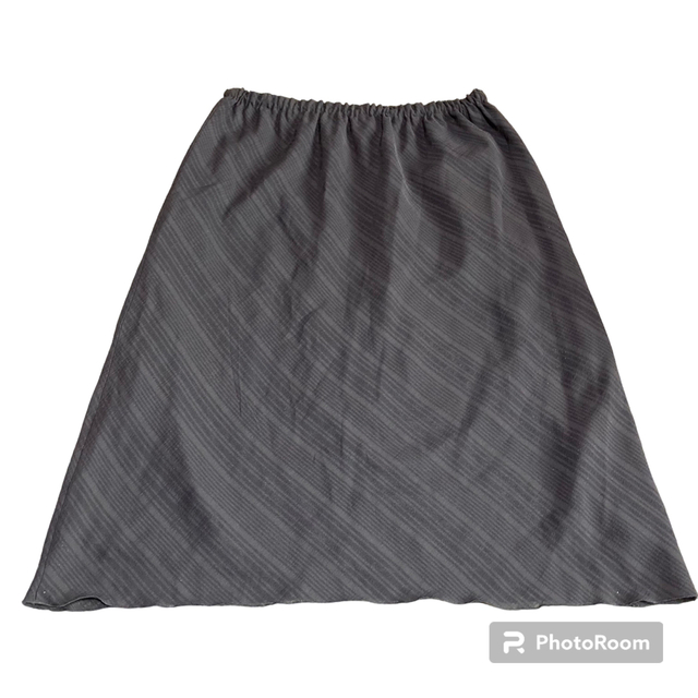 膝丈スカート　黒　LL レディースのスカート(ひざ丈スカート)の商品写真