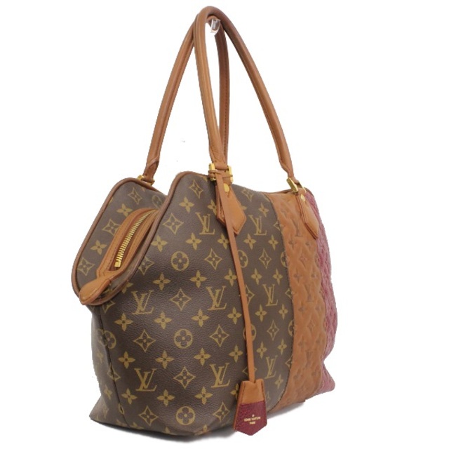 Bランク ルイ・ヴィトン ブロックストート M40503 バイカラー 2011秋冬 ボルドー キャメル トートバッグ レディース LOUIS VUITTON ブラウン brownレディース