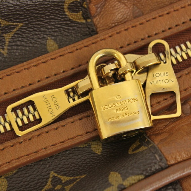 Bランク ルイ・ヴィトン ブロックストート M40503 バイカラー 2011秋冬 ボルドー キャメル トートバッグ レディース LOUIS VUITTON ブラウン brownレディース