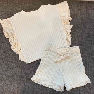 ザラキッズ(ZARA KIDS)の⭐️ラピス様⭐️ZARA  女の子　夏服　上下セット(Tシャツ/カットソー)