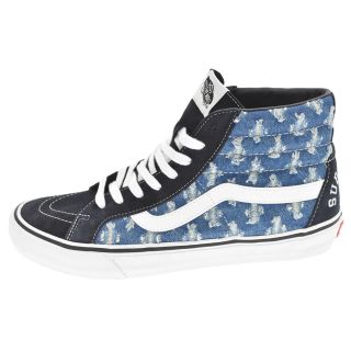 シュプリーム(Supreme)のSUPREME シュプリーム 20SS ×Vans Sk8-Hi Hole Punch Denim バンズ ホールパンチデニム パッチ切り替え ハイカットスニーカー ブルー US12/30cm(スニーカー)