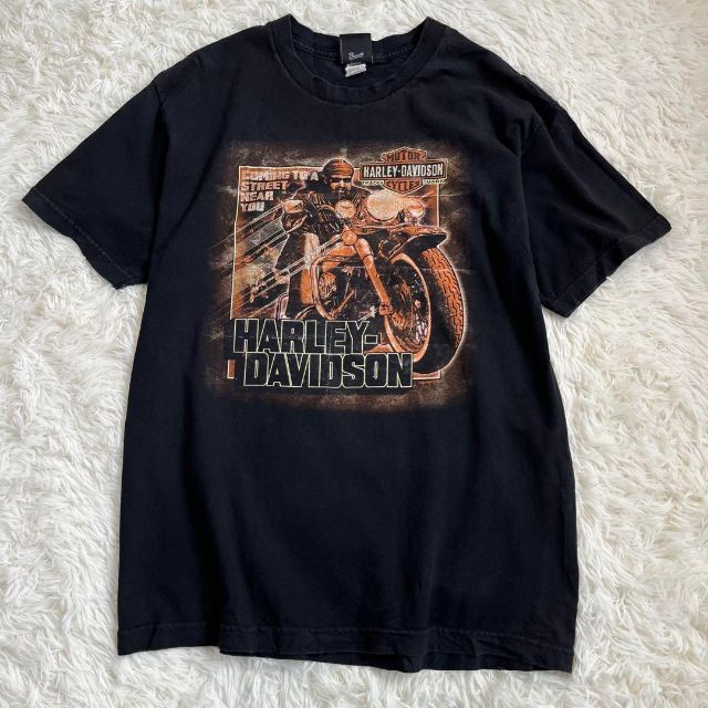 ハーレーダビッドソン Tシャツ 両面プリント バイク ライダー ロゴ