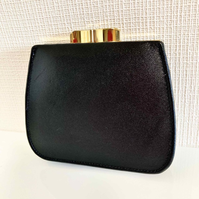 GIVENCHY(ジバンシィ)のジバンシィ がま口 小銭入 ブラック 黒 ゴールド金具 美品☆ レディースのファッション小物(コインケース)の商品写真