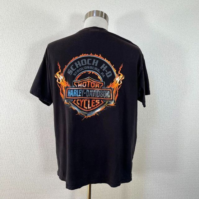 Harley Davidson   ハーレーダビッドソン Tシャツ 両面プリント スカル