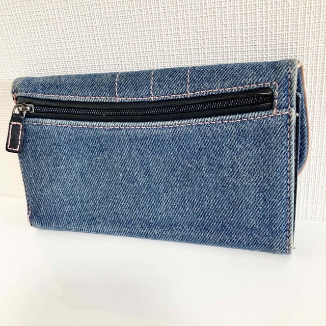Dior クリスチャン ディオール デニム サドル 長財布 シルバー金具