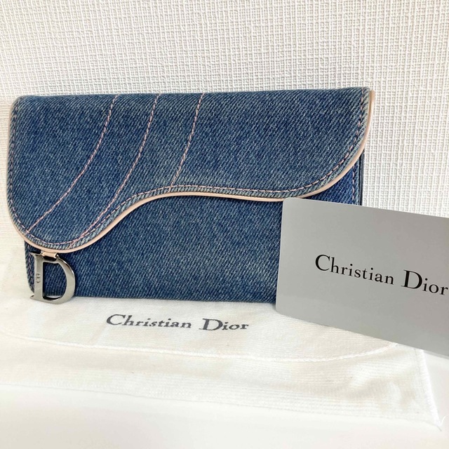 Christian Dior - Dior クリスチャン ディオール デニム サドル 長財布 ...