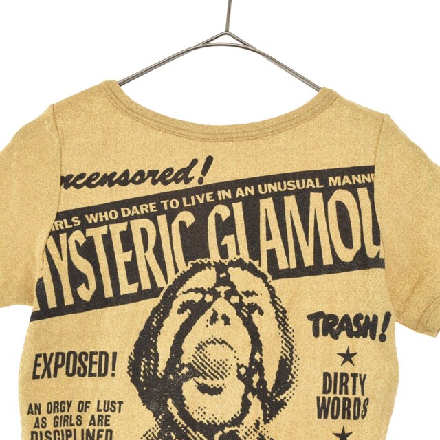 HYSTERICS(ヒステリックス)のHYSTERICS ヒステリックス フロントプリント 半袖Tシャツ ゴールド 3CT-3390 レディースのトップス(Tシャツ(半袖/袖なし))の商品写真