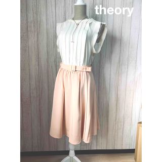 セオリー(theory)のtheory フレアスカート　ベルト付き(ひざ丈スカート)