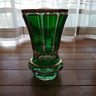 BOHEMIA Cristal - 未使用 チェコ製 ボヘミアンガラス 花瓶 の通販 by