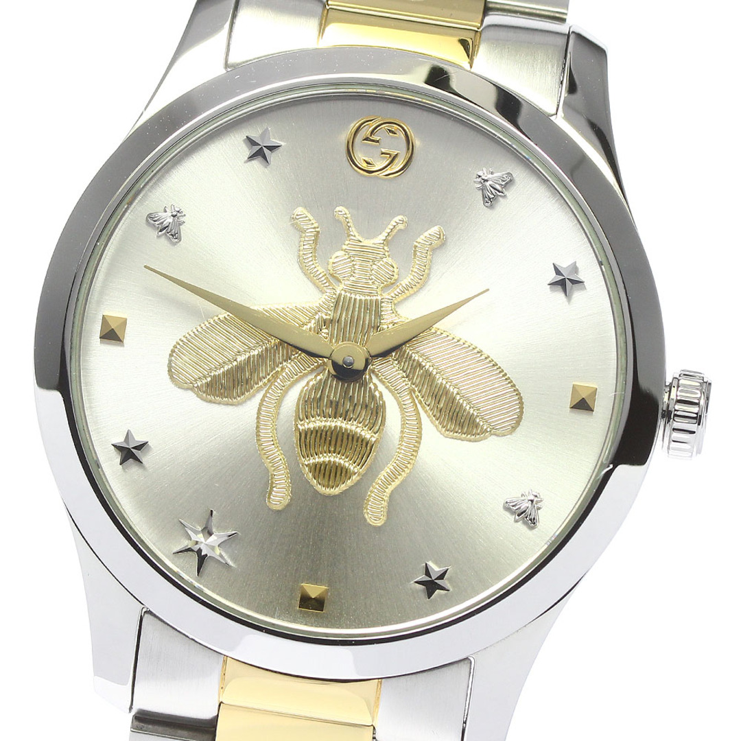 GUCCI 腕時計 bee 蜂 126.2 クロノグラフ 黒-
