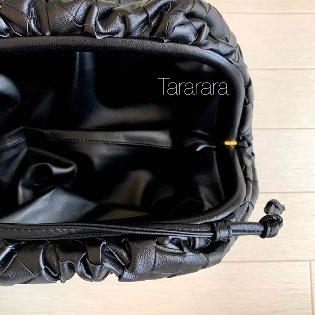 N. 様♡ ●leather Braidedbag L ブラック●本革 レディースのバッグ(クラッチバッグ)の商品写真