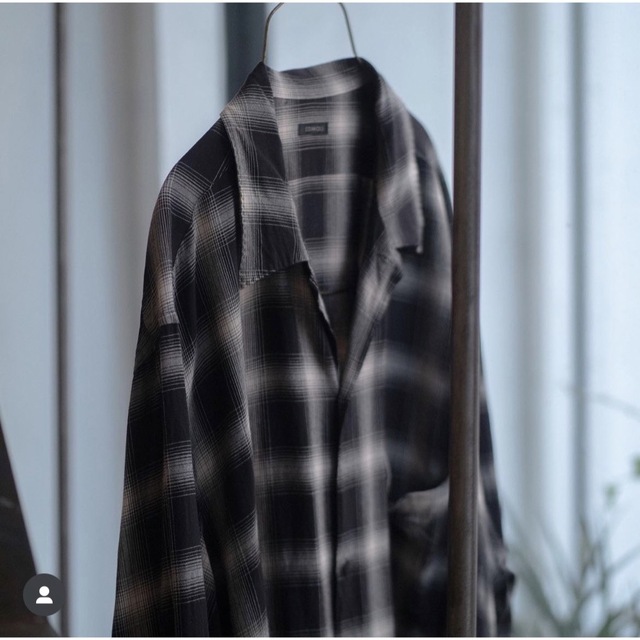 23ss comoli コモリ レーヨンオープンカラーシャツ サ