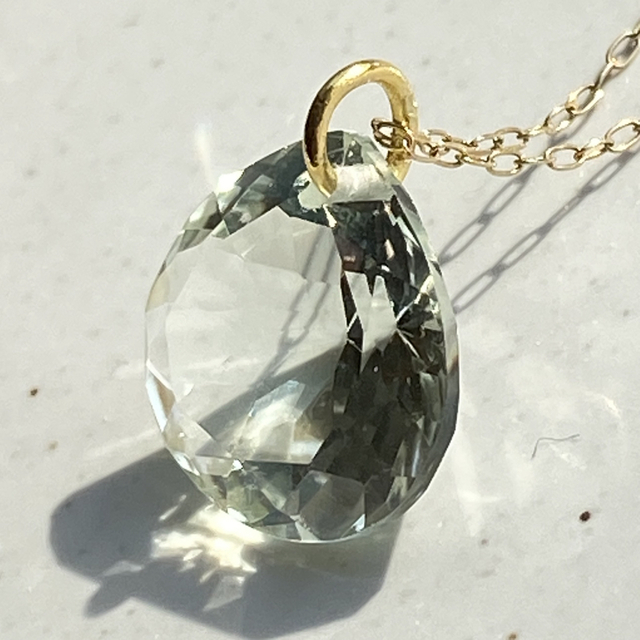 K18 17.74ct グリーンアメシスト　ネックレストップ