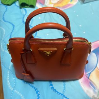 プラダ(PRADA)のPRADA SAFFIANO BAG BL0838 PAPAYA (ハンドバッグ)