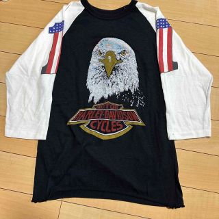 ハーレーダビッドソン(Harley Davidson)のヴィンテージ　ハーレー　ラグランT(Tシャツ/カットソー(七分/長袖))