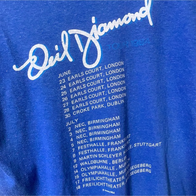 MUSIC TEE(ミュージックティー)のNeil Diamond ニールダイアモンド　1984年　ツアーTシャツ　80s メンズのトップス(Tシャツ/カットソー(半袖/袖なし))の商品写真