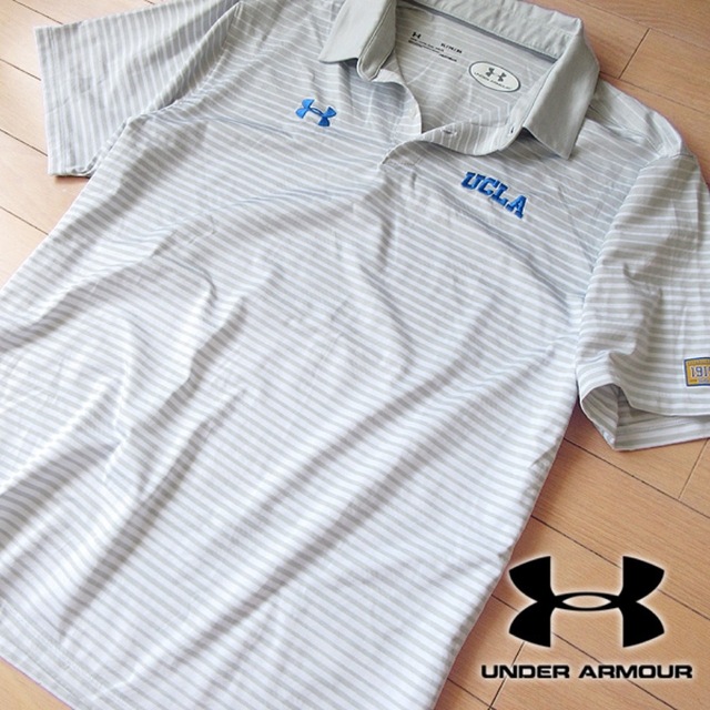 UNDER ARMOUR(アンダーアーマー)の美品 XL アンダーアーマー メンズ 半袖ポロシャツ グレー メンズのトップス(ポロシャツ)の商品写真