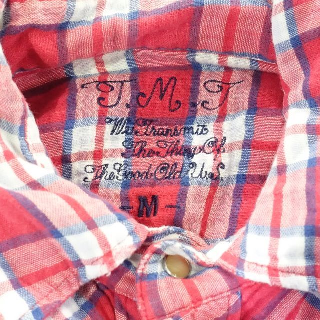 TMT(ティーエムティー)のTMT CHECK GAUZE WESTERN SHIRT メンズのトップス(シャツ)の商品写真