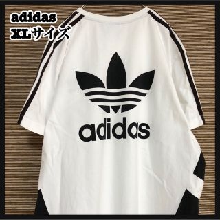 アディダス(adidas)の【アディダス】半袖Tシャツ　トレフォイルロゴ　デカロゴ　刺繍　バックプリント39(Tシャツ/カットソー(半袖/袖なし))