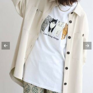 スローブイエナ(SLOBE IENA)のSLOBE IENA SLOBE citron. Cats TEE(カットソー(長袖/七分))