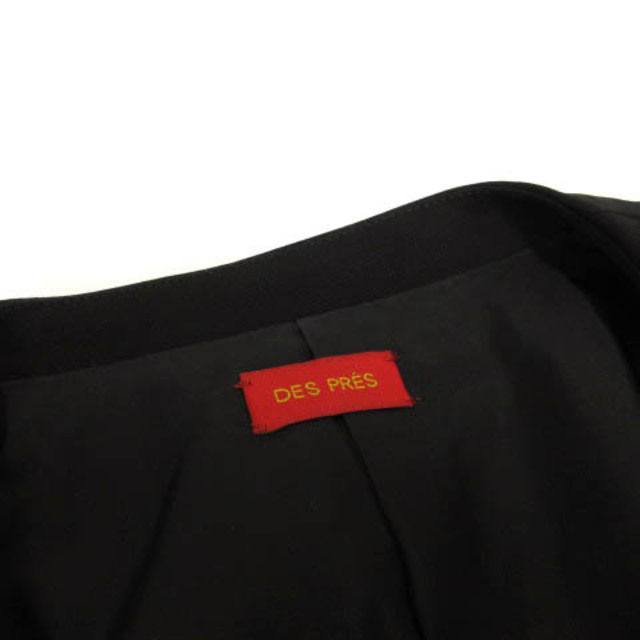 DES PRES(デプレ)のデプレ トゥモローランド ジャケット ノーカラー ロング丈 日本製 黒 34 レディースのジャケット/アウター(その他)の商品写真
