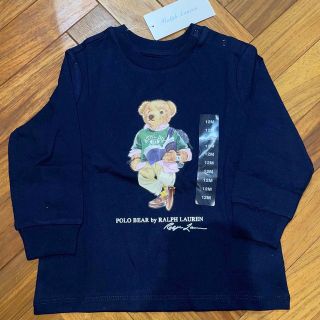 ポロラルフローレン(POLO RALPH LAUREN)の12m80cm  長袖　ラルフローレン  ロンTベア　兄弟コーデ　紺(Ｔシャツ)