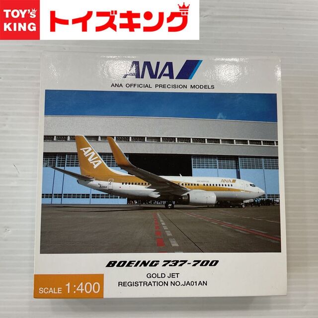 1100〜1900全日空商事 ANA/アナ BOEING/ボーイング 737-700 GOLD JET/ゴールドジェット JA01AN/NH40029 1:400 飛行機 模型