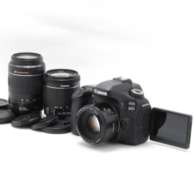 ショット小・傷小、トリプルレンズの極上一品❤️Canon EOS 80D tic