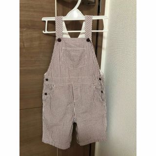 プチバトー(PETIT BATEAU)のプチバトー  ストライプ　サッカー生地　オーバーオール　(その他)