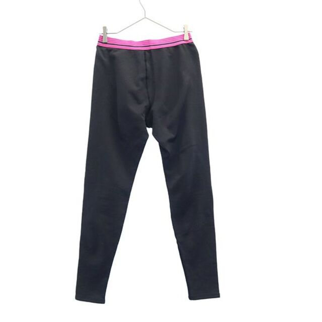 アンダーアーマー ワンポイントロゴプリント スポーツタイツ LG ブラック×ピンク UNDER ARMOUR トレーニング パンツ レディース 【中古】 【230505】