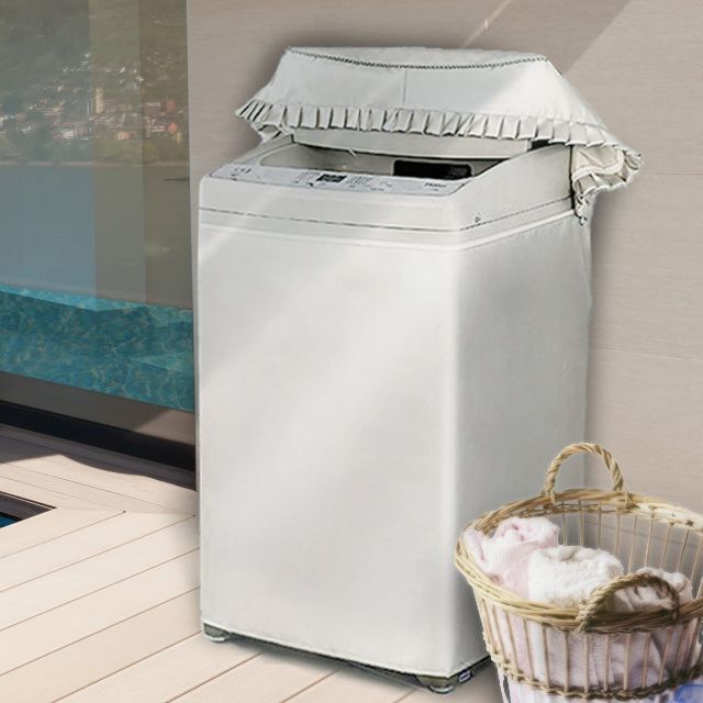 洗濯機カバー シルバーM厚手 老化防止 屋外 防水 防塵 防湿 紫外線遮断 日焼 5