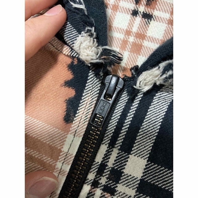 fragment design vlone コラボ ブリーチチェック パーカー 【正規取扱