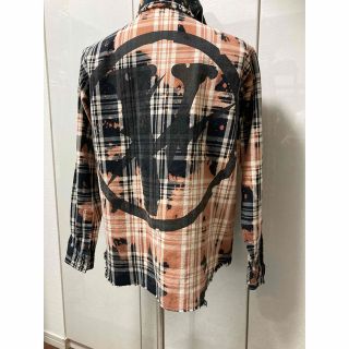 fragment design vlone コラボ ブリーチチェック パーカー
