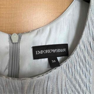 Emporio Armani ワンピース　ジャガード　ジャカード　シルバーグレー